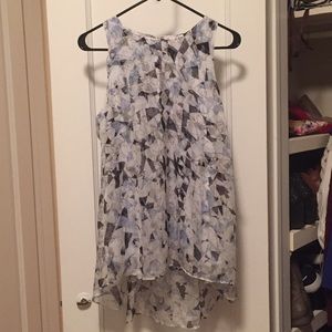 Vince Camuto Blue Patterned Blouse