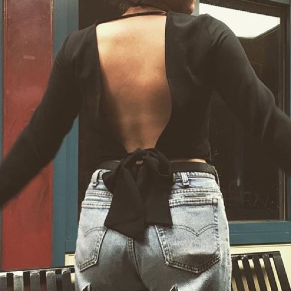Forever 21 Tops - Backless Long Sleeve Top
