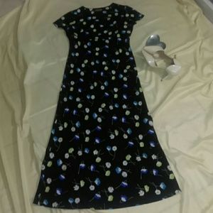 Blue Floral " Vintage Blue" Dress size Medium