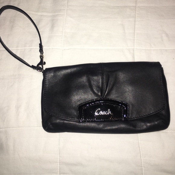 Black coach wristlet