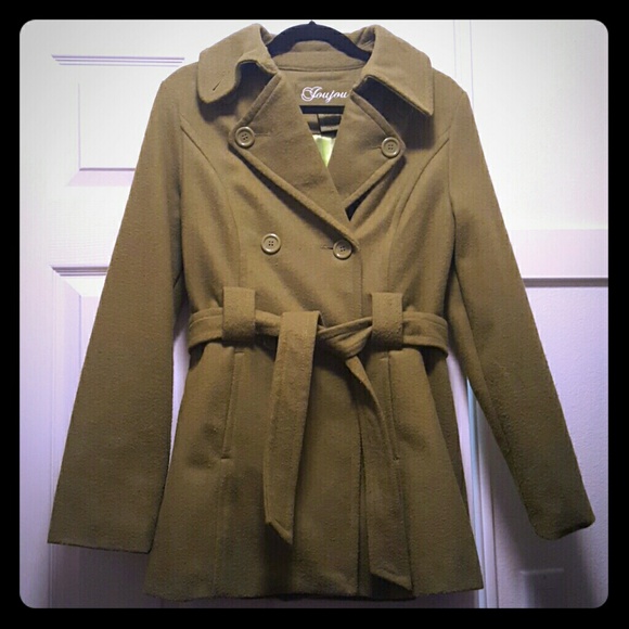 🎉JOU JOU pea coat Jr. size L. army green