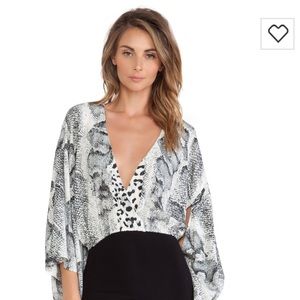Indah Kimono Snake Crop Blouse