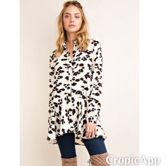 NWT Leopard Print Blouse