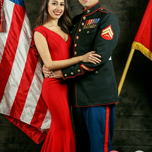 Formal red dress