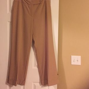 Taupe Wide Leg Dress Pants