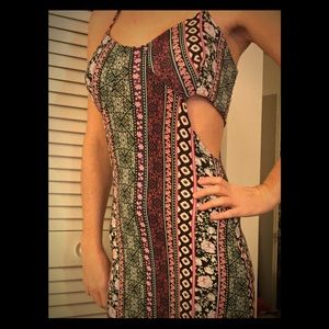 Maxi dress with side cutouts