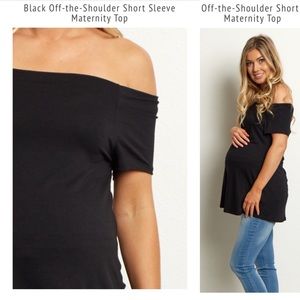 PinkBlush MATERNITY off the shoulder top
