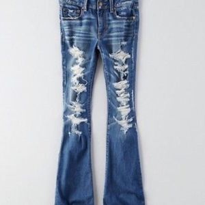 AEO 🌞 Boho 70s Vibe Flare Denim Jeans