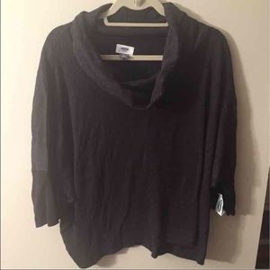 BNWT-Old Navy cowl neck sweater, charcoal gray- XL