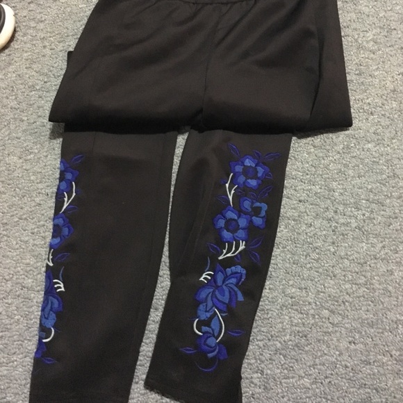 Silence and Noise Embroidered Riding Pants