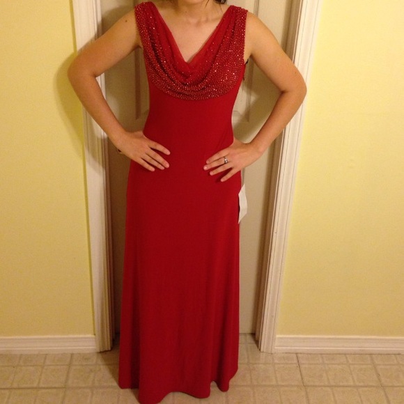 Red formal dress