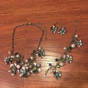 Premier 3 piece set, blue/green floral design