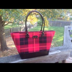 Kate Spade Medium Harmony Wellesley Plaid