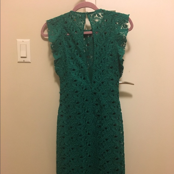 NWT ZARA Green Guipure Lace Tube Dress S - Picture 4 of 4