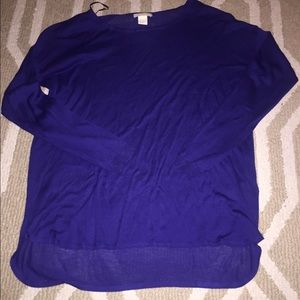 Women's sheer HM navy sweater