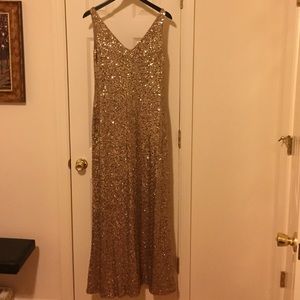 Gold sequin gown