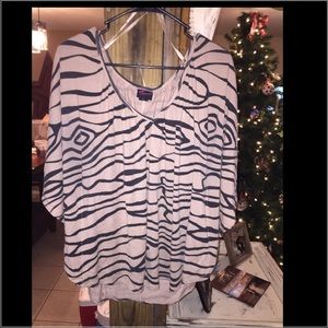 Torrid 2 blouse with tan and black stripes