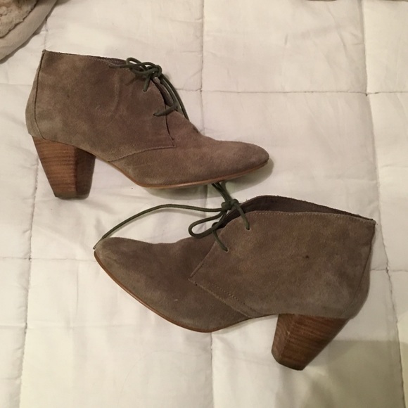Taupe Lace Booties (with box)