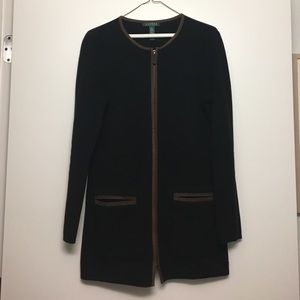Lauren Ralph Lauren zip down with suede trim
