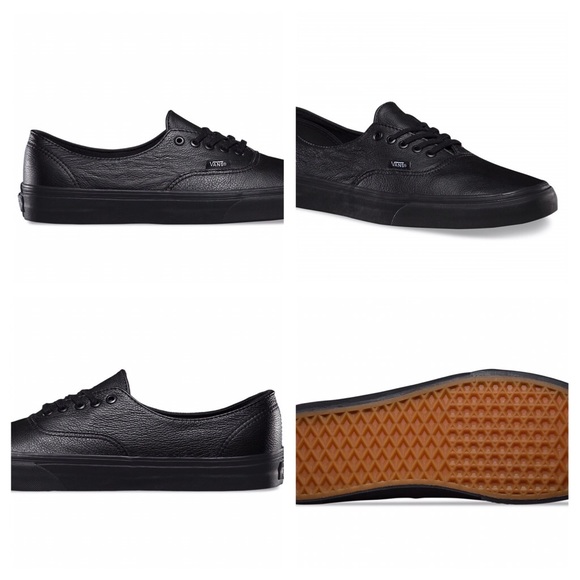 Vans Premium Leather Authentic Black sz 11