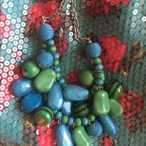 ❤️Green and blue bangles necklace.