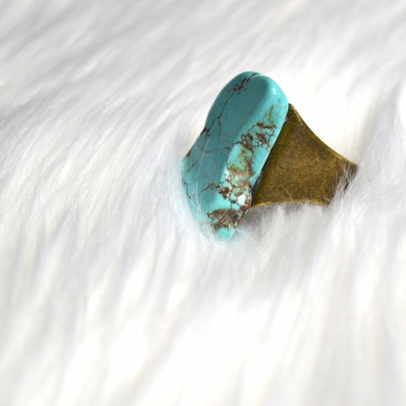 Turquoise Chunk Ring - Picture 2 of 4