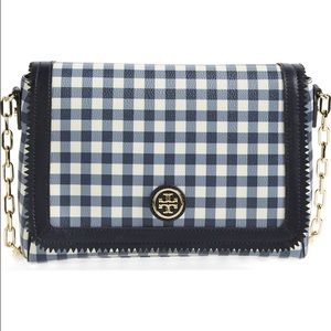 Tory Burch Navy Blue White Crossbody Handbag