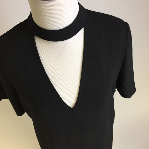 Choker detail black shift dress - Picture 2 of 4