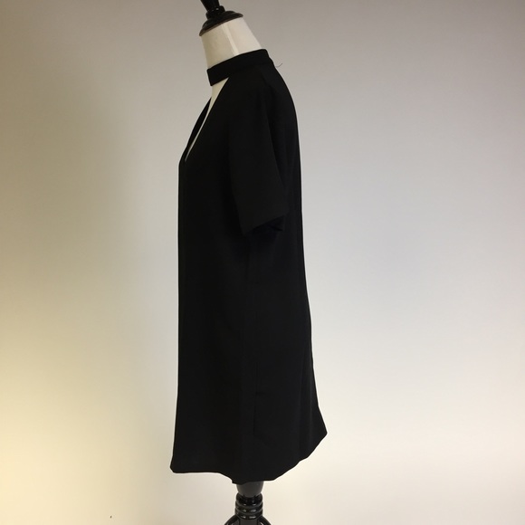 Choker detail black shift dress - Picture 4 of 4