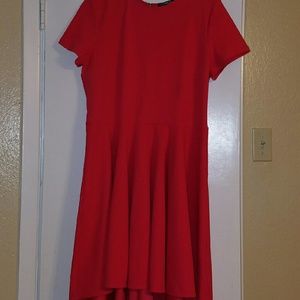 Coral/pink fit n flare dress
