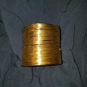 Gold cuff bracelet