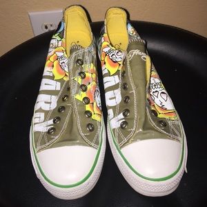 Ed Hardy Patent Canvas Shoes