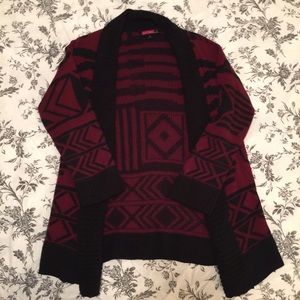 Red & Black Cardigan