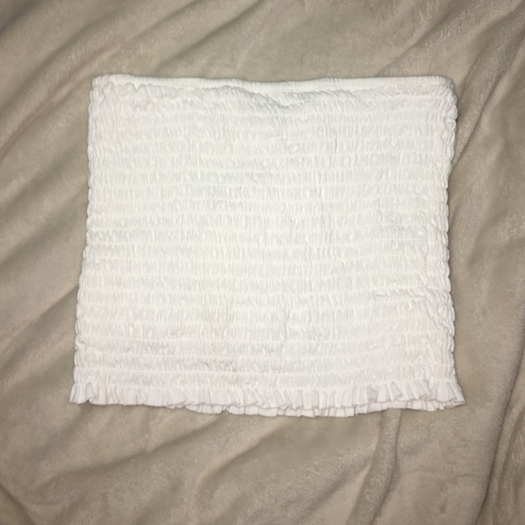 BNWOT White Scrunch Tube Top