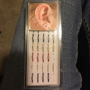 Box of star earrings