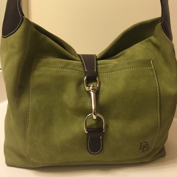Green Suede Dooney & Bourke Shoulder Bag!