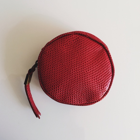 Madewell embossed telegram coin purse