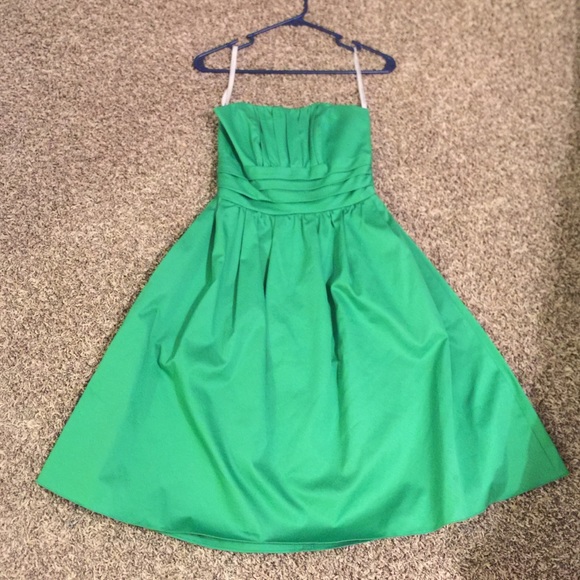 Green Strapless Special Occasion Dress