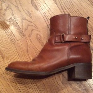 J. Crew orange/red boots Size 10