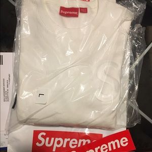 White S Logo Crewneck