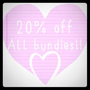 Limited time 20% off all bundles!!!!