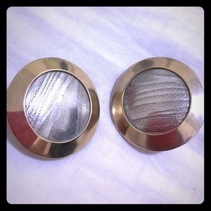 Ed Levin sterling silver and gold earrings