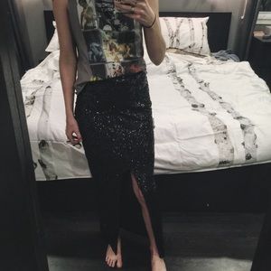 Sequin Maxi Skirt