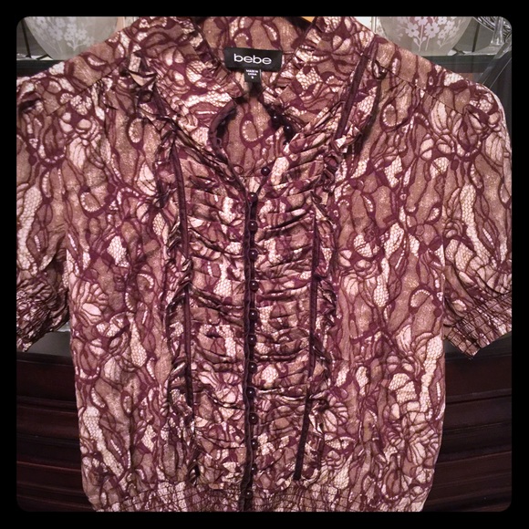 Bebe silk blouse - size small
