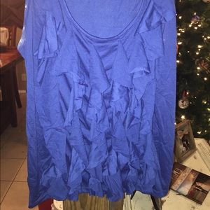 Beautiful blue with ruffles down the front tank