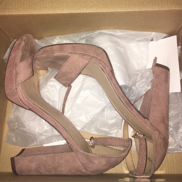 Charlotte Russe Mauve Chunky Heel