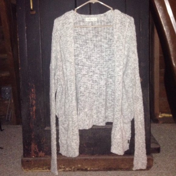 White and grey cardigan