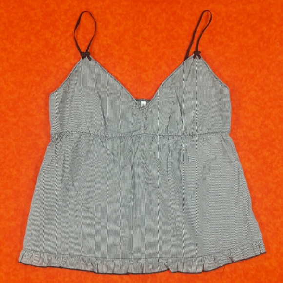GAP Tops - Striped Tank Tunic ~ Sexy Black & White Top