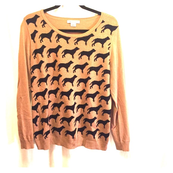 Tan and black dog sweater