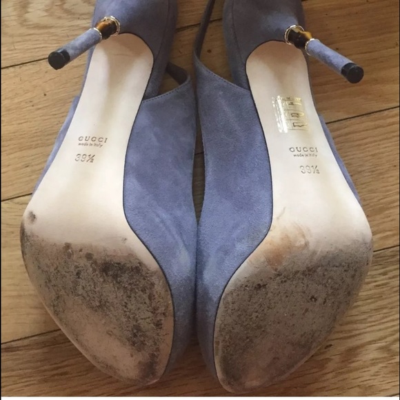 Gucci. Kid Scamosciato Mouve. With box/heel tips. - Picture 2 of 4